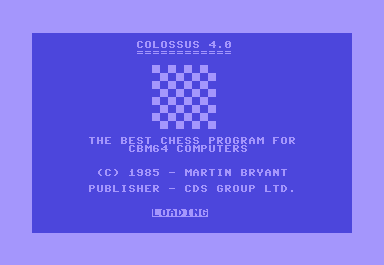 Colossus Chess screenshot 3 for Commodore 64